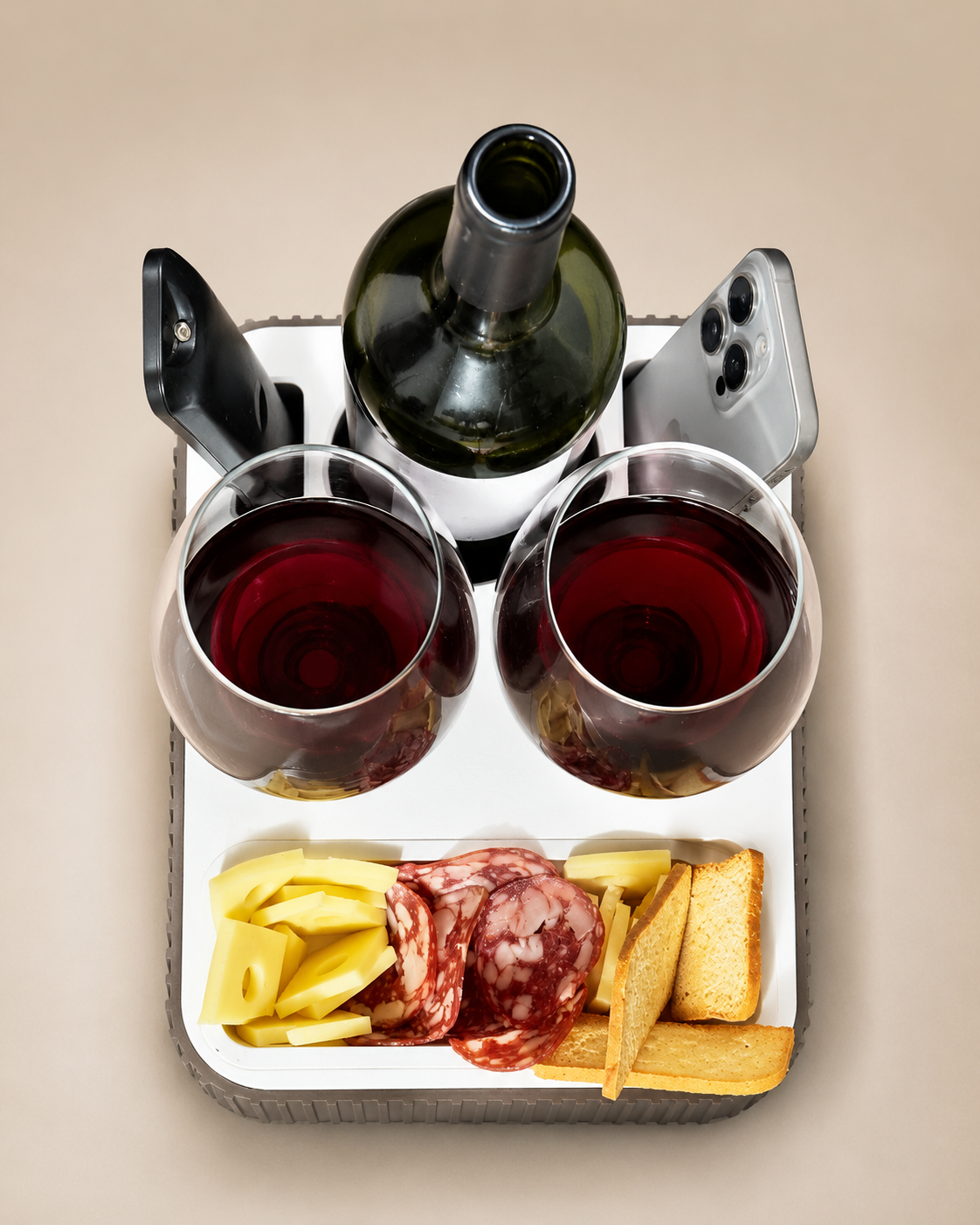 Bandeja Netflix y Vino